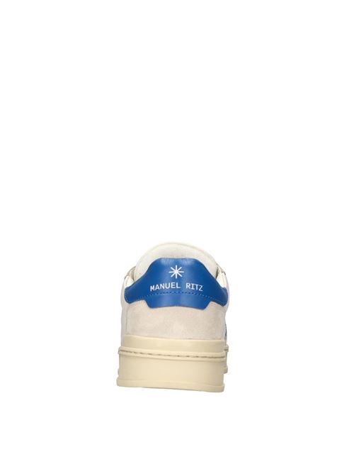Leather and suede sneakers MANUEL RITZ | 3332Q512 223862BIANCO-BLU
